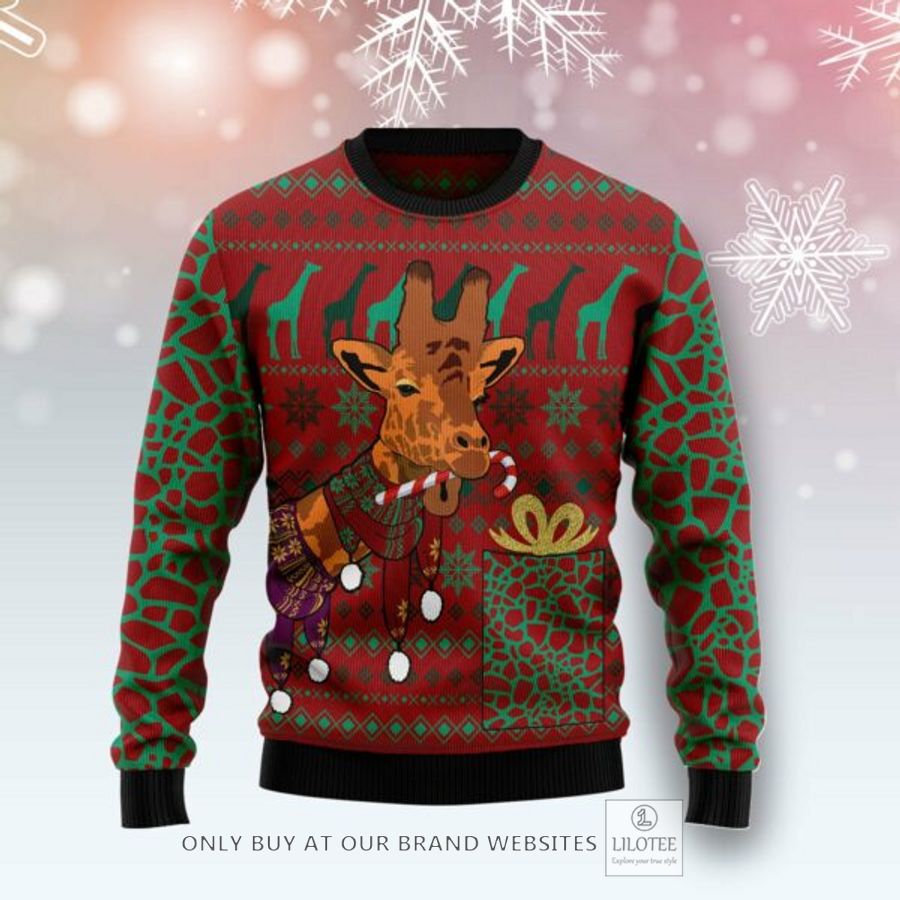 Giraffe Scarves Ugly Christmas Sweatshirt 6