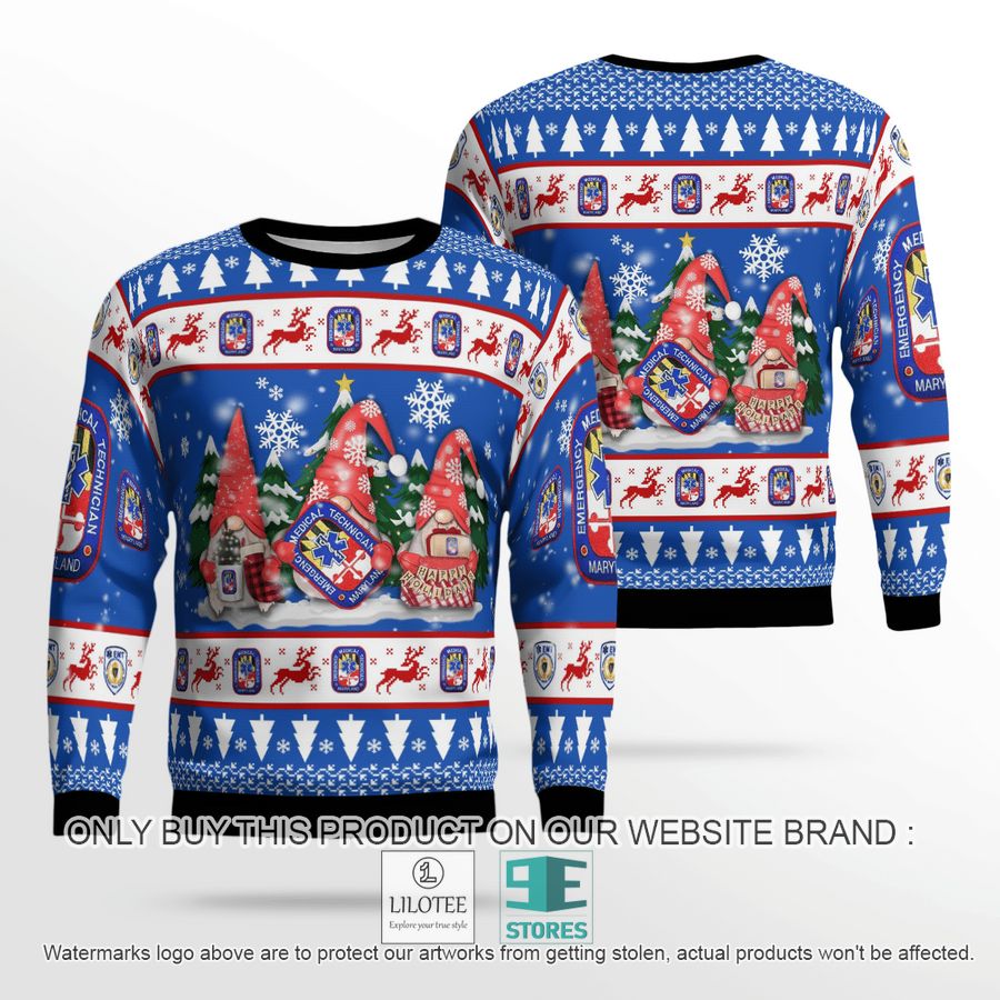 Gnome Maryland EMT Christmas Sweater - LIMITED EDITION 19