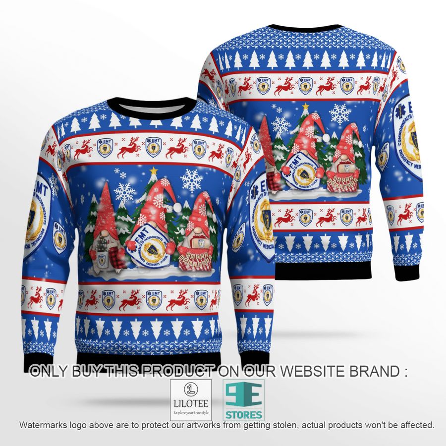 Gnome Massachusetts EMT Christmas Sweater - LIMITED EDITION 18