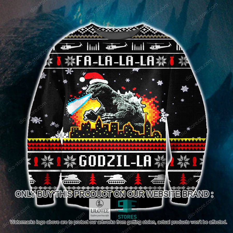 Godzilla Fa La La La Knitted Wool Sweater - LIMITED EDITION 9