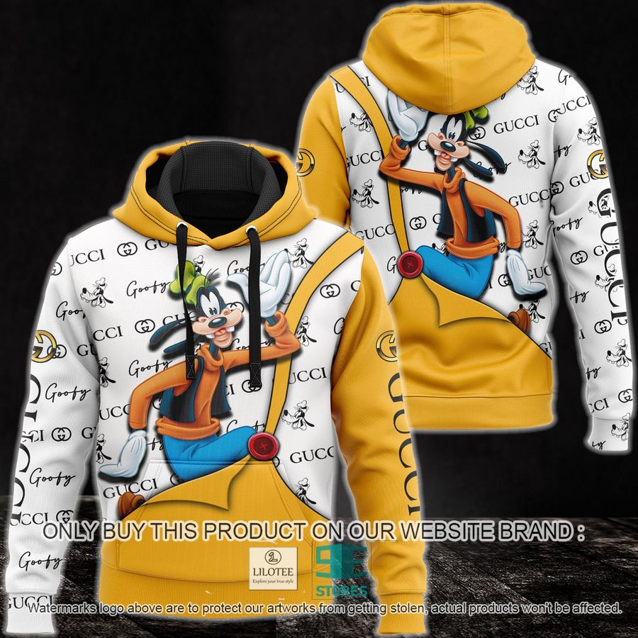 Goofy Gucci Yellow 3D All Over Print Hoodie 9