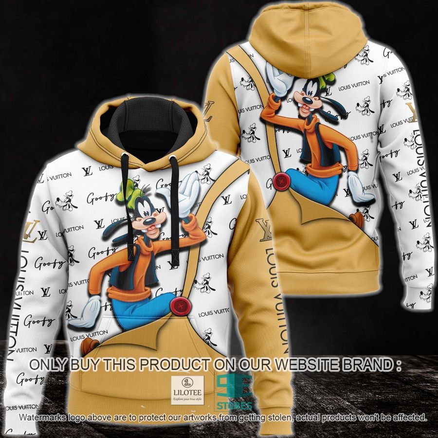 Goofy Louis Vuitton Yellow 3D All Over Print Hoodie 9