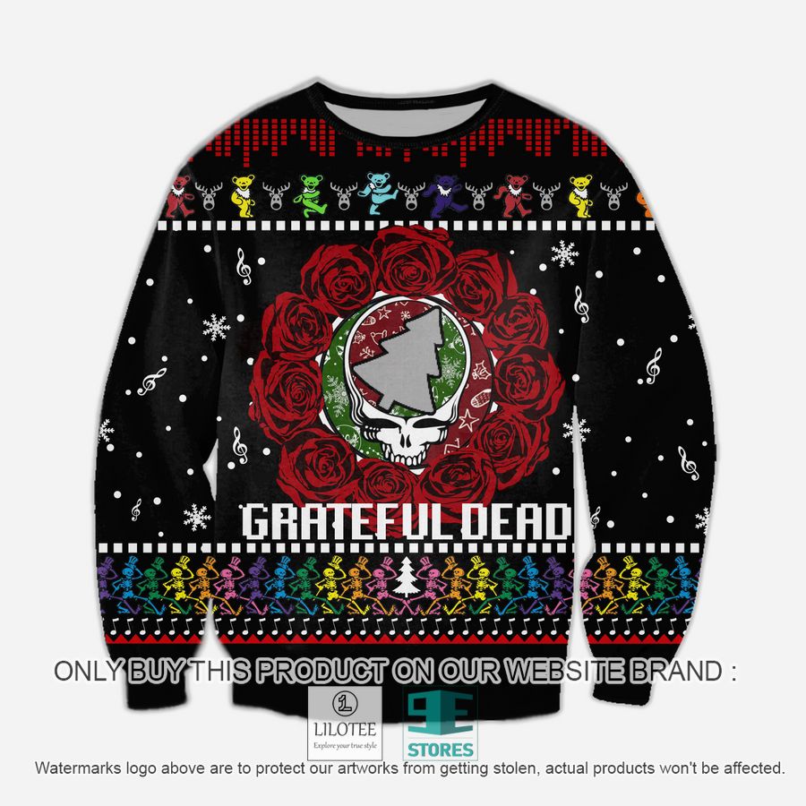 Grateful Dead Rose Skull Knitted Wool Sweater - LIMITED EDITION 9