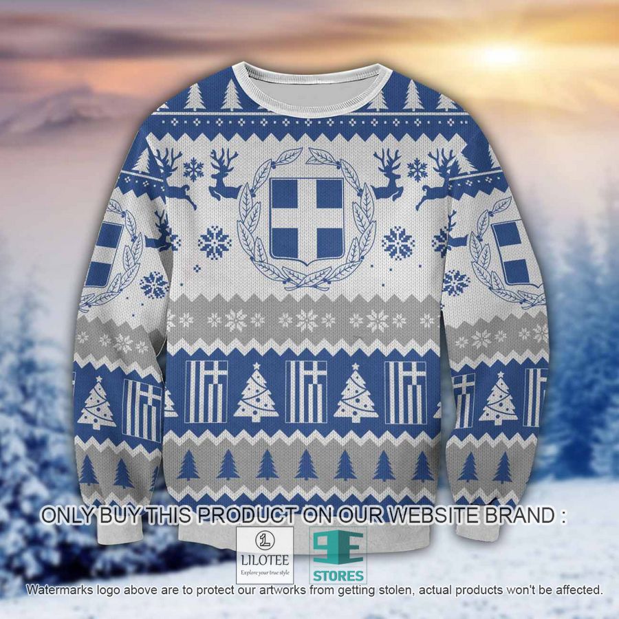 Greece Flag Knitted Wool Sweater - LIMITED EDITION 8