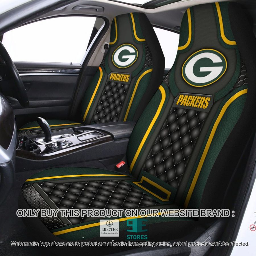 Green Bay Packers Black Green Car Seat Covers 8