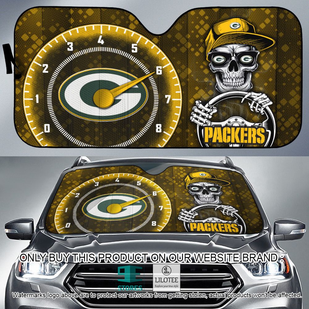 Green Bay Packers Skull Cap Car Sunshade - LIMITED EDITION 8