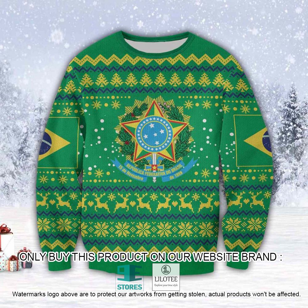 Green Brazil Ugly Christmas Sweater - LIMITED EDITION 11
