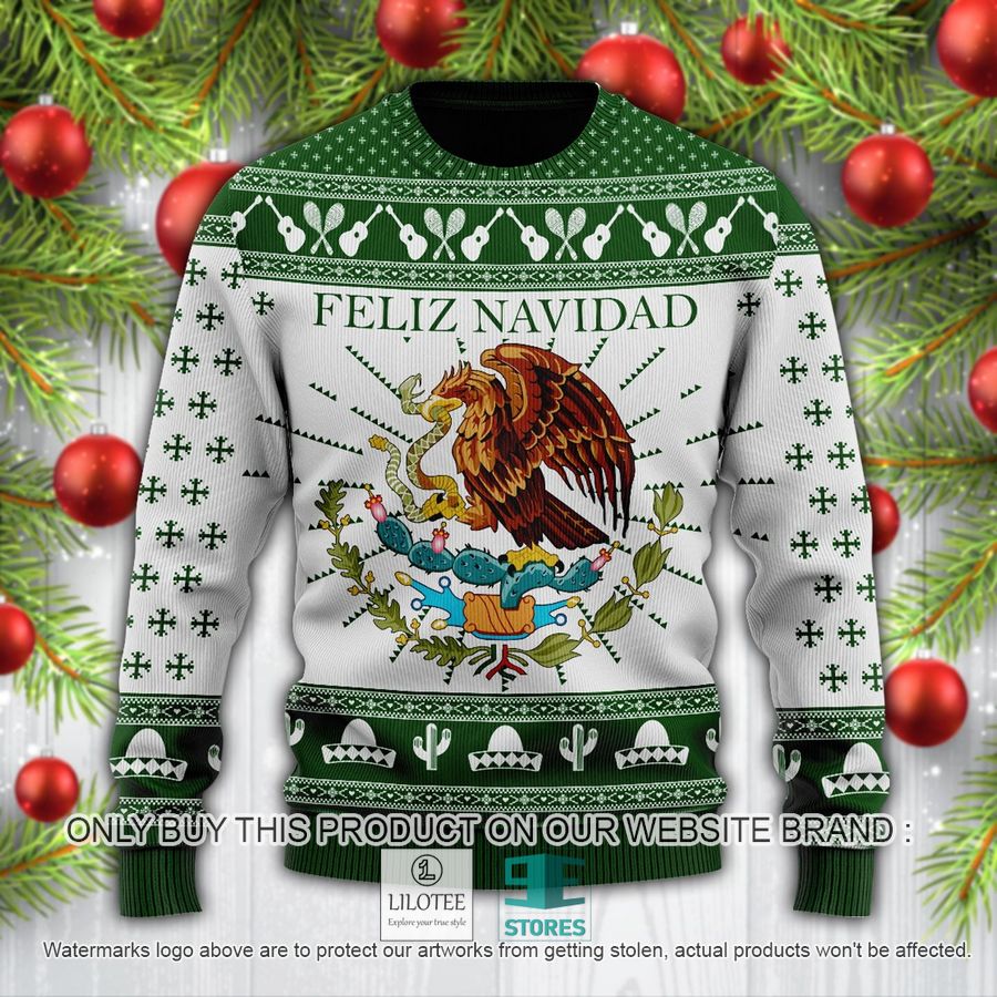 Green Feliz Navidad Mexican Ugly Christmas Sweater - LIMITED EDITION 4