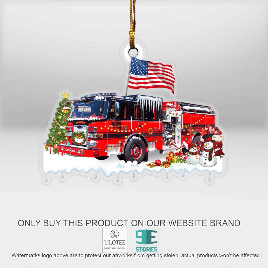 Greenfield - MA Fire Department Christmas Ornament - LIMITED EDITION 12