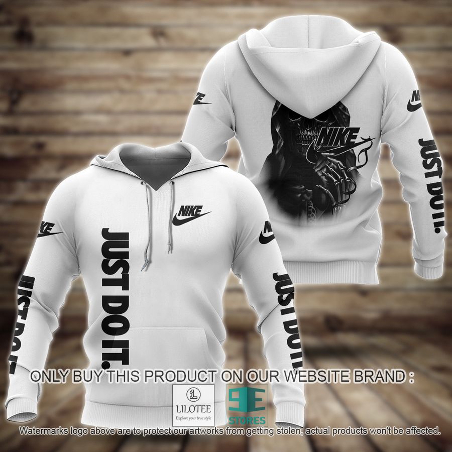 Grim Reaper Nike white 3D Hoodie - LIMITED EDITION 8
