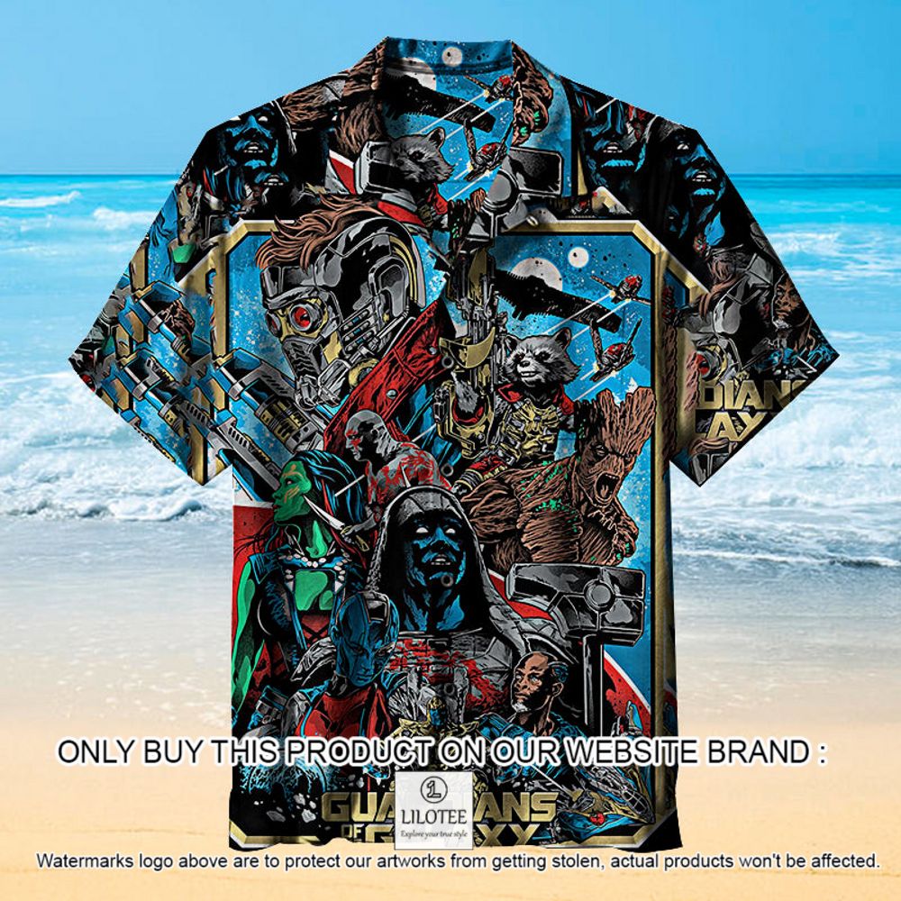Guardians of the Galaxy Blue Short Sleeve Hawaiian Shirt - LIMITED EDITION 11
