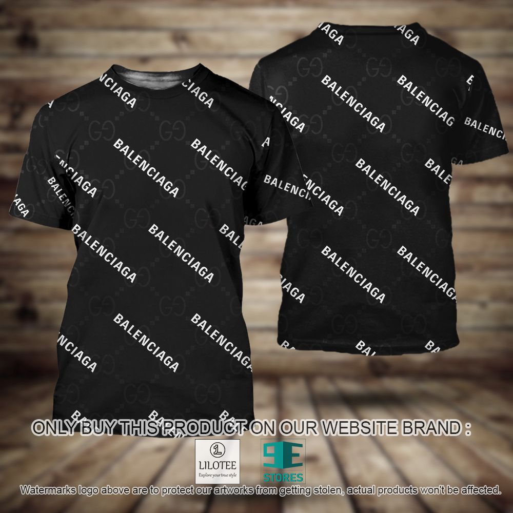 Gucci Balenciaga Black 3D Shirt - LIMITED EDITION 10