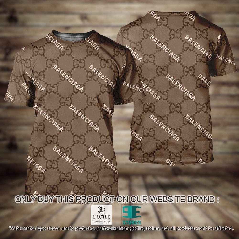 Gucci Balenciaga Brown 3D Shirt - LIMITED EDITION 10