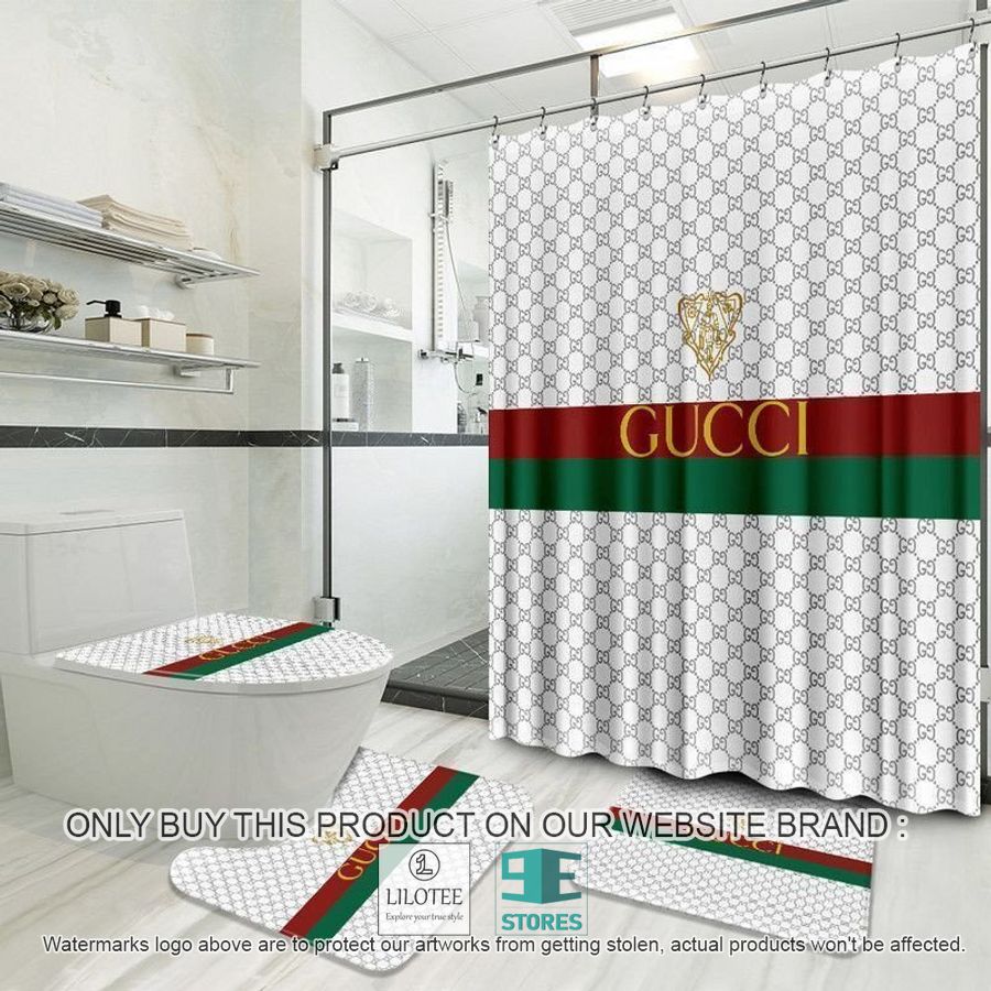 Gucci Bee White Shower Curtain Sets - LIMITED EDITION 8