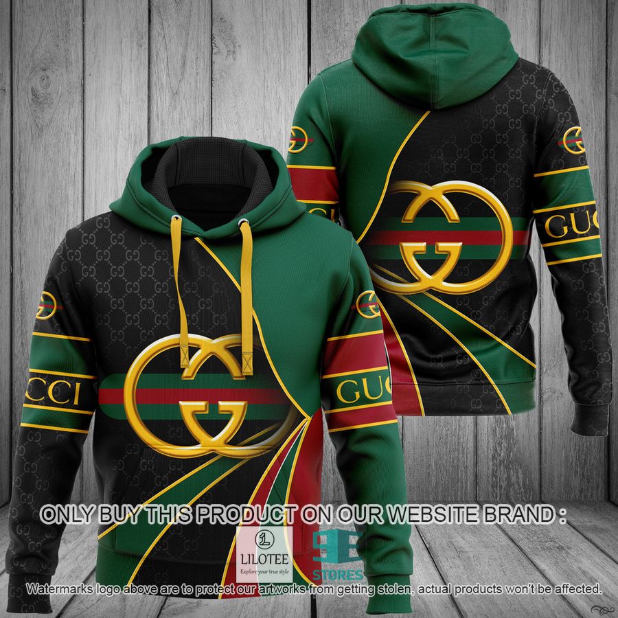 Gucci brand green black red 3D Hoodie - LIMITED EDITION 9