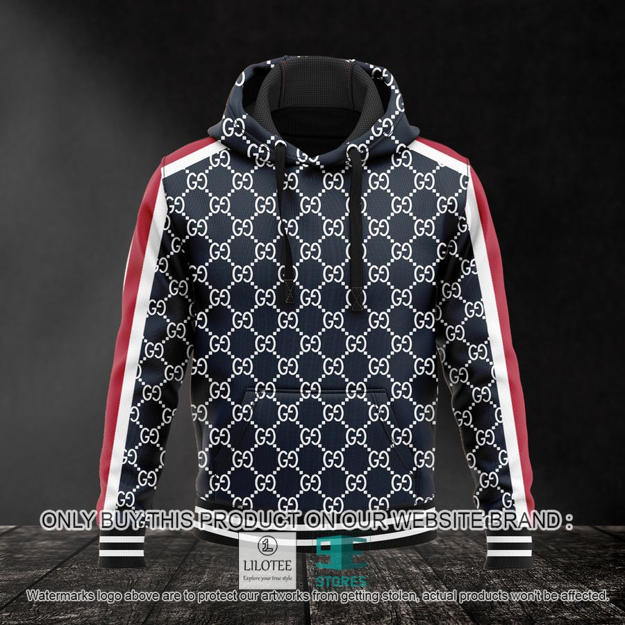 Gucci brand logo blue 3D Hoodie - LIMITED EDITION 8