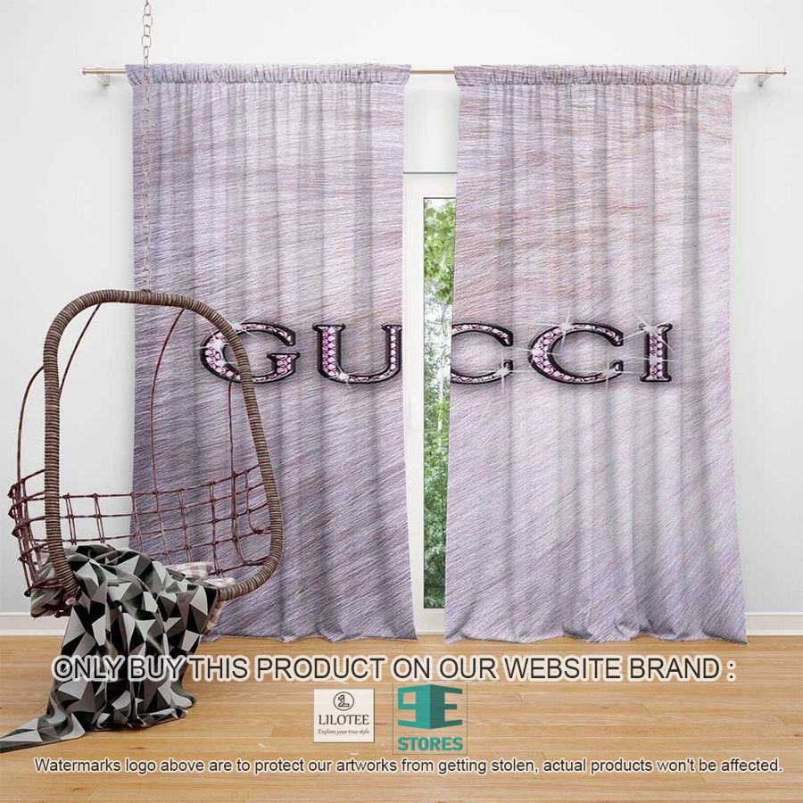 Gucci Diamond Purple Windown Curtain 9