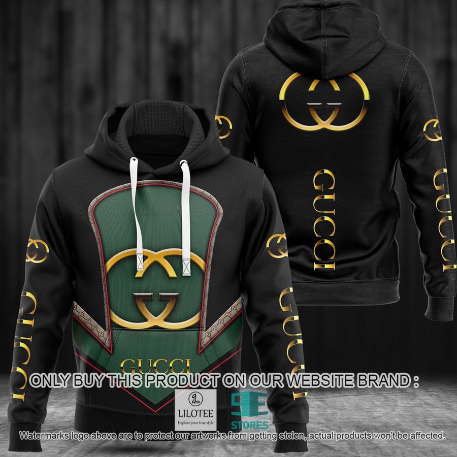 Gucci Down Arrow black green 3D Hoodie - LIMITED EDITION 9