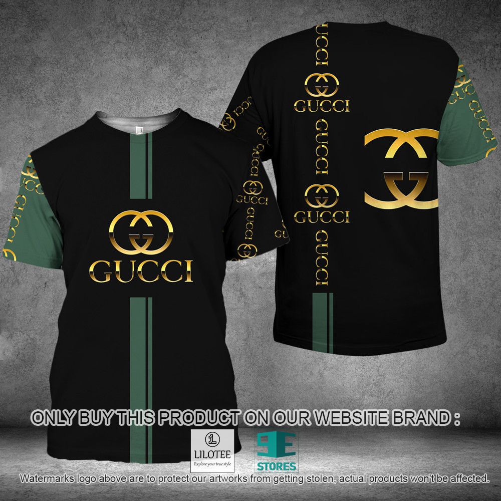 Gucci Green Black 3D Shirt - LIMITED EDITION 11