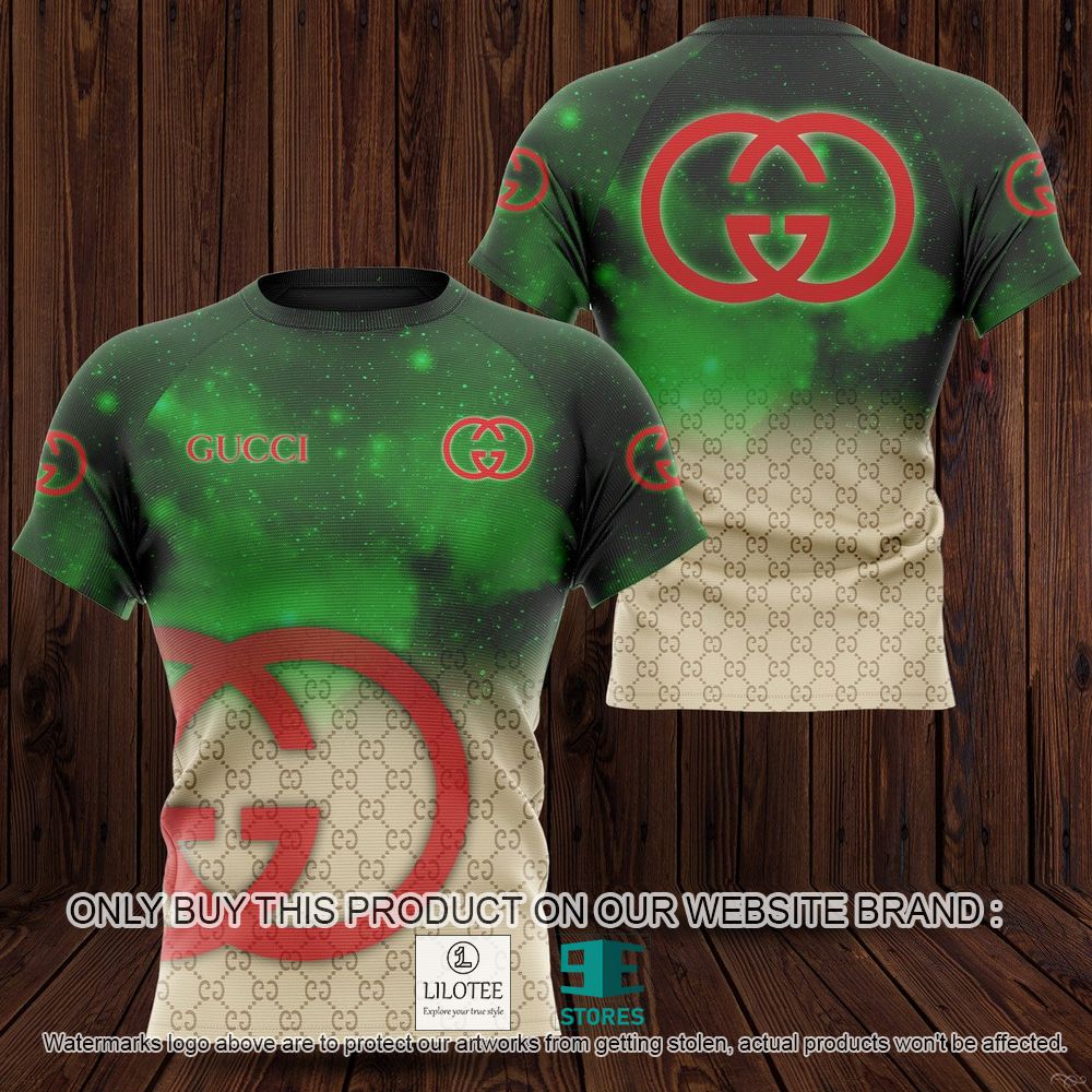 Gucci Green Cream 3D Shirt - LIMITED EDITION 10