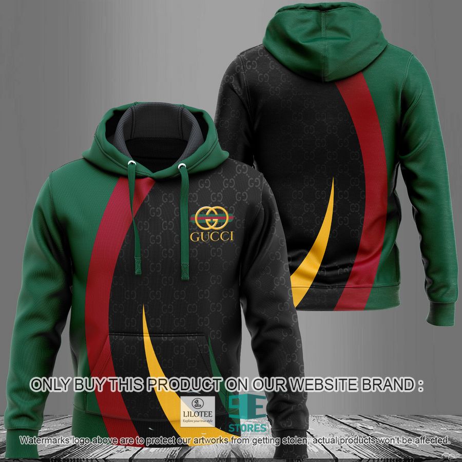 Gucci Green Red black 3D All Over Print Hoodie 9