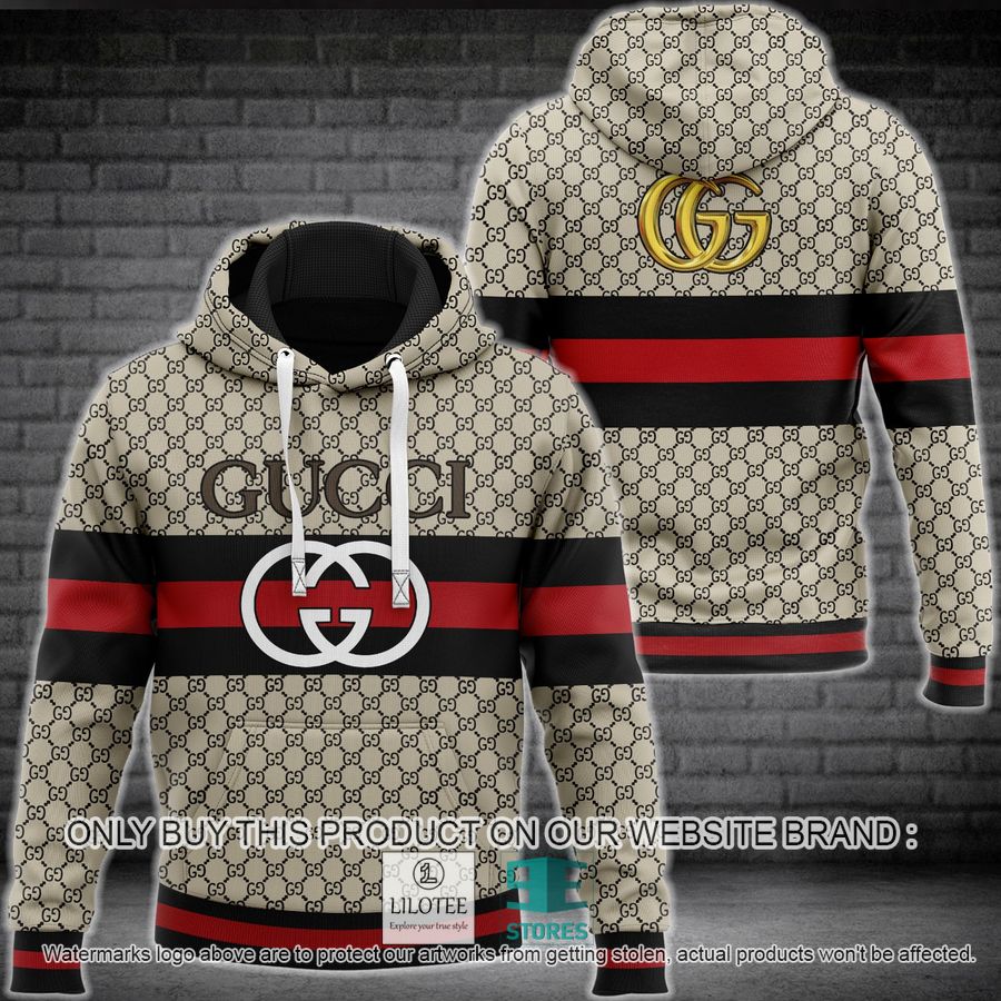 Gucci logo white 3D Hoodie - LIMITED EDITION 8