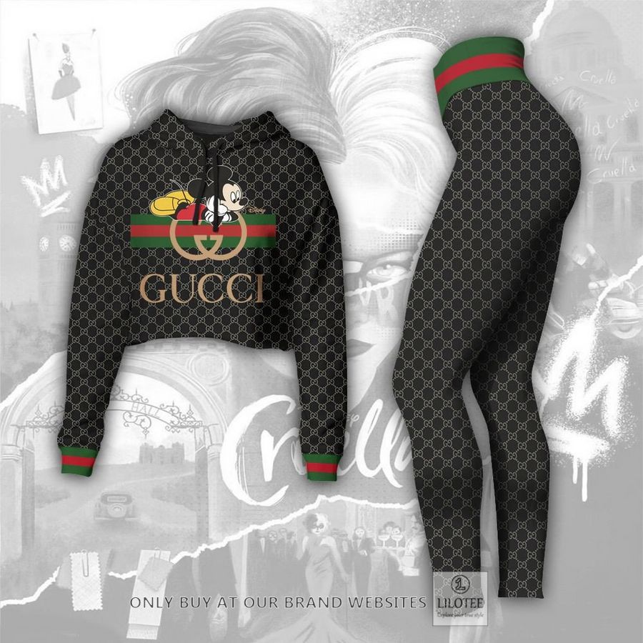 Gucci Mickey Mouse Crop Hoodie vs Legging 2