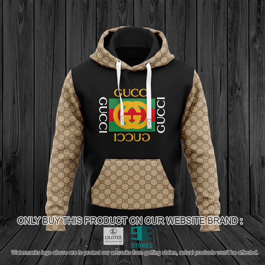 Gucci Red Green Square Pattern Black 3D All Over Print Hoodie 8