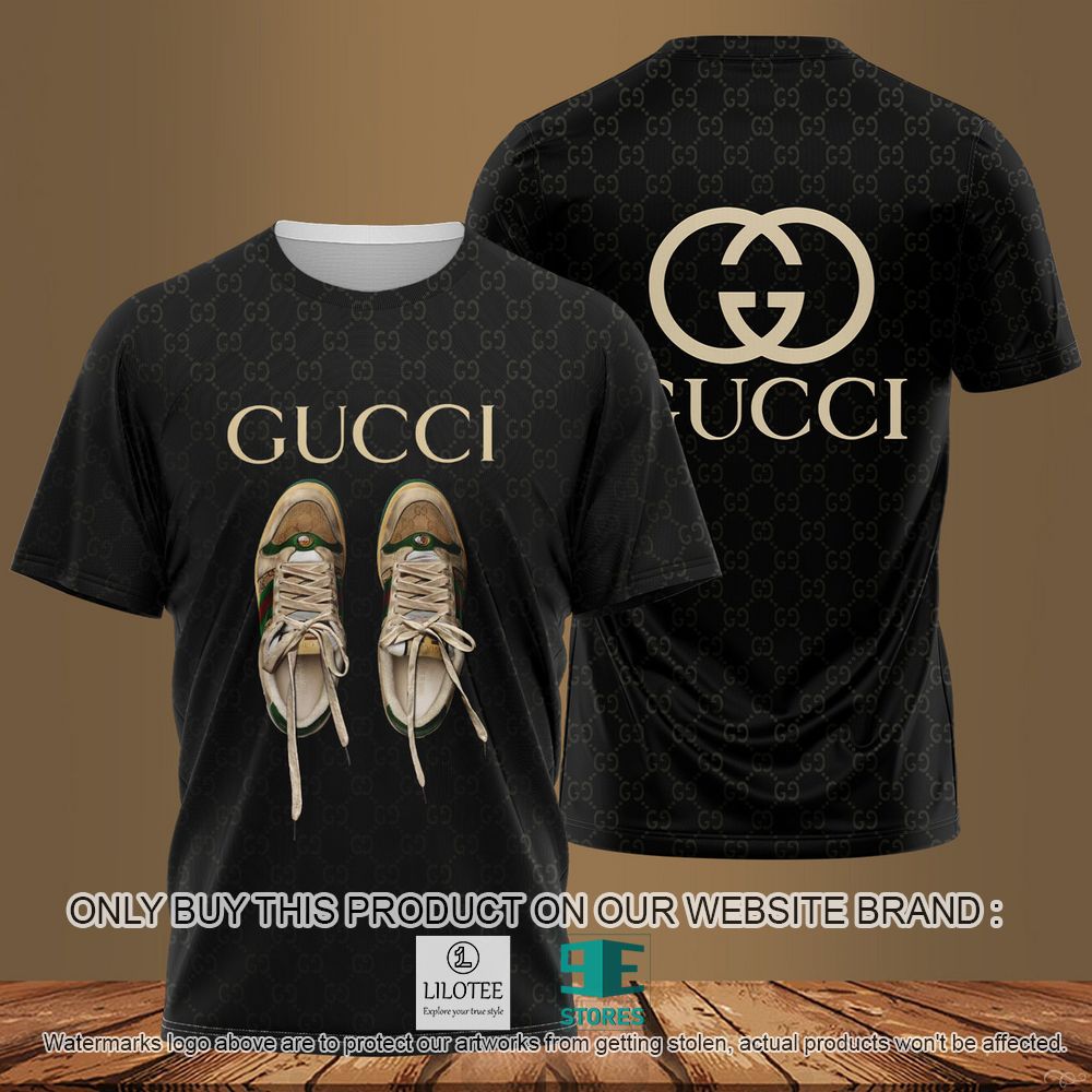 Gucci Shoes Black 3D Shirt - LIMITED EDITION 10