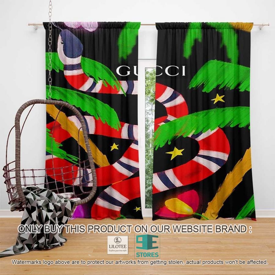 Gucci Snake Floral Windown Curtain 8