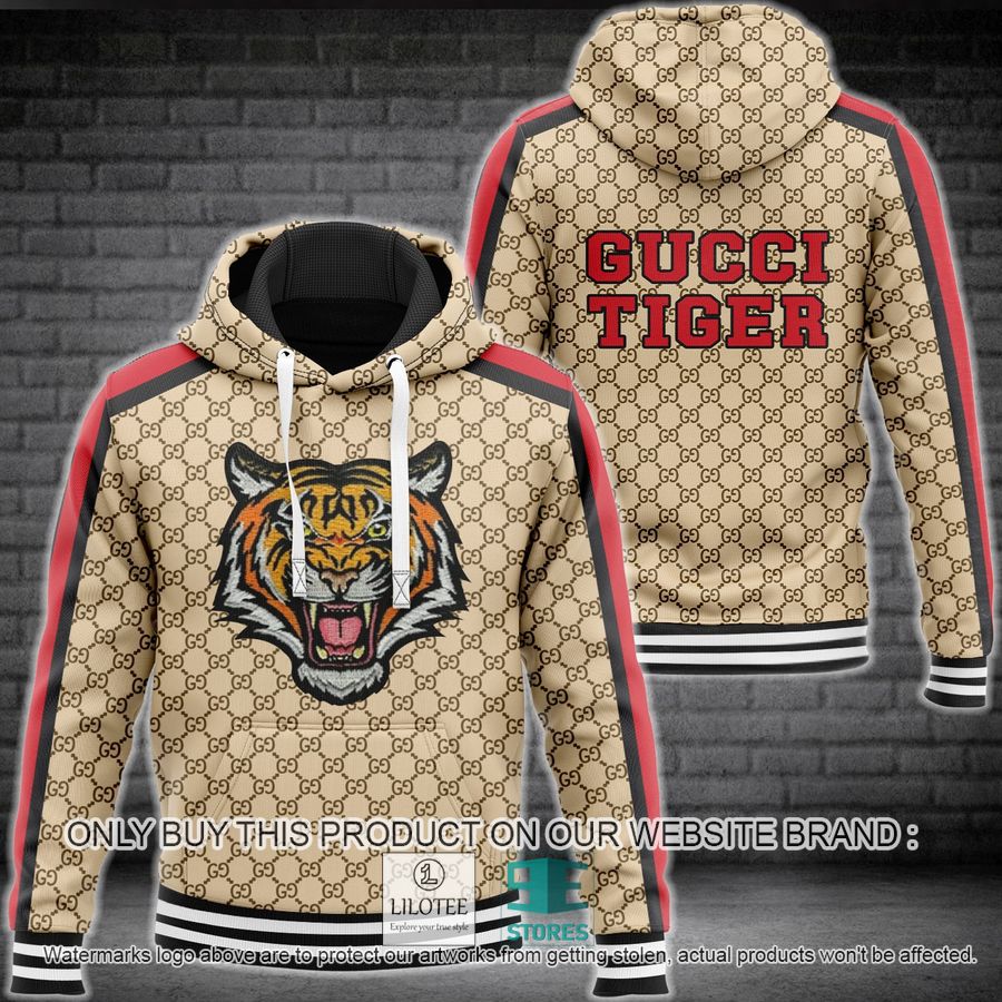 Gucci Tiger Khaki 3D Hoodie - LIMITED EDITION 8
