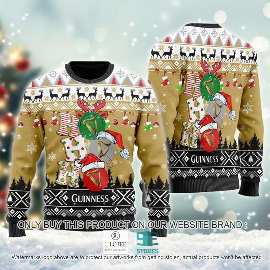 Guinness Beer Ho Ho Ho Ugly Christmas Sweater - LIMITED EDITION 9