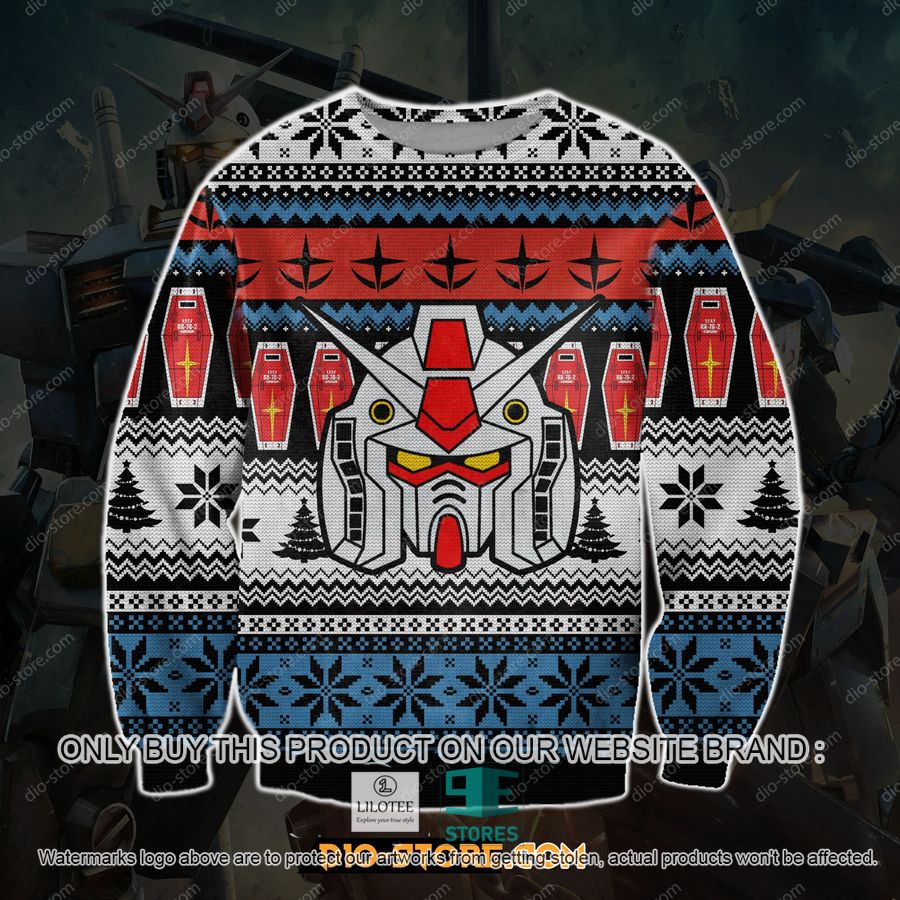 Gundam Ugly Christmas Sweater, Sweatshirt 9