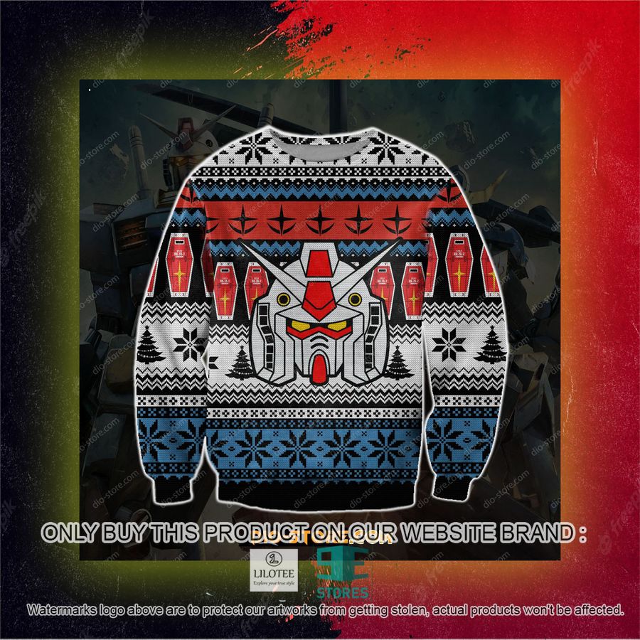 Gundam Ugly Christmas Sweater, Sweatshirt 3 Gundam Ugly Christmas Sweater, Sweatshirt - Image 3