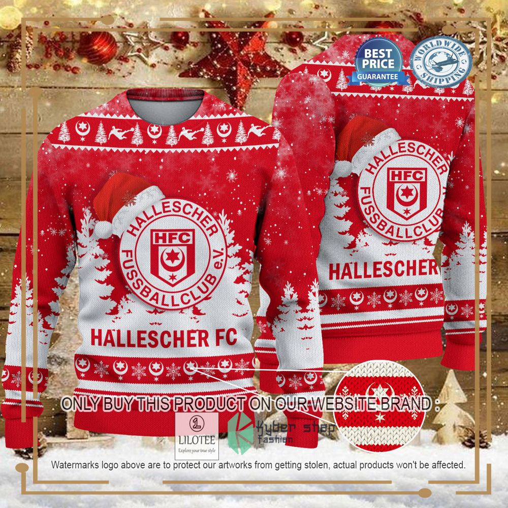 Hallescher FC red Ugly Christmas Sweater - LIMITED EDITION 6