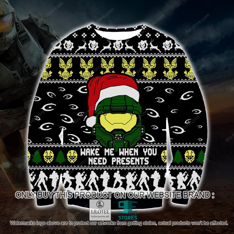 Halo Wake Me When You Need Presents Knitted Wool Sweater - LIMITED EDITION 9