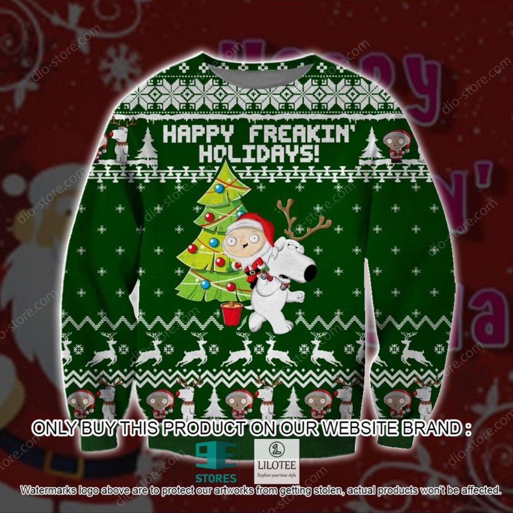 Happy Freakin Holidays Family Guy Christmas Ugly Sweater - LIMITED EDITION 11