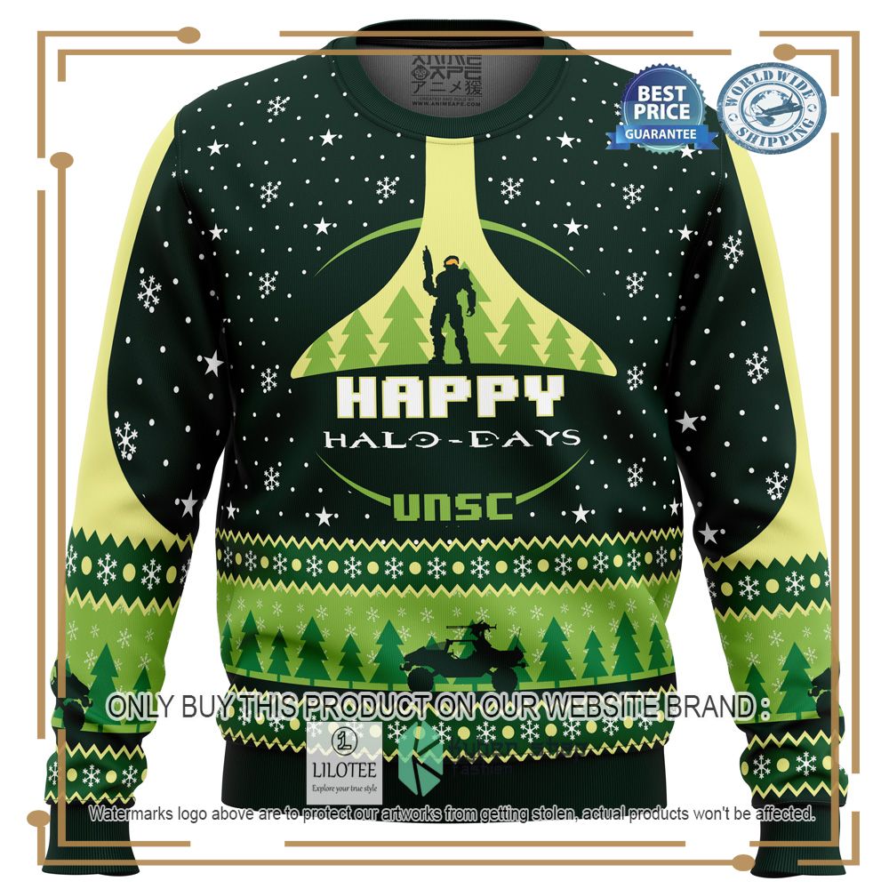 Happy Halo-days Halo Ugly Christmas Sweater - LIMITED EDITION 10