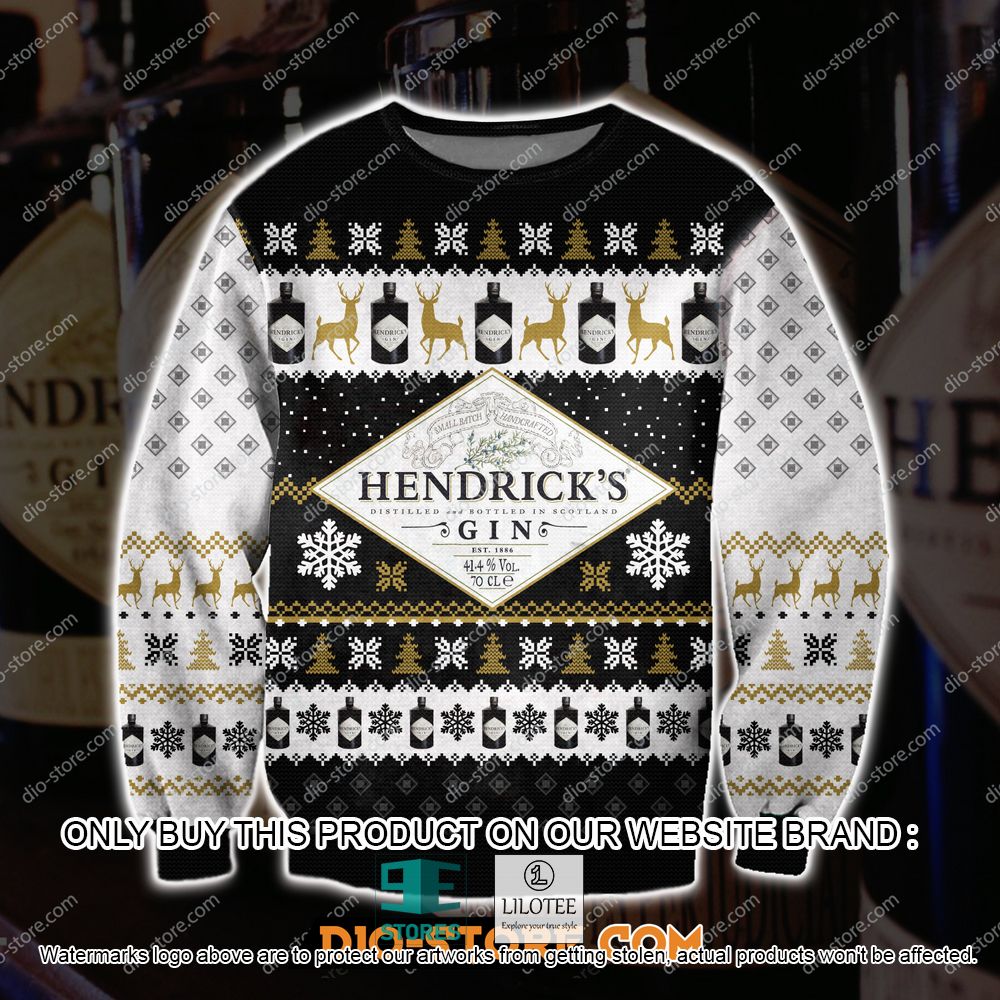 Hendrick's Gin Wine Ugly Christmas Sweater - LIMITED EDITION 21