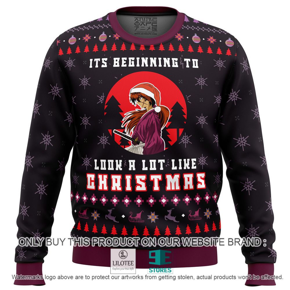 Himura Kenshin Anime It's Beginning To Look a Lot Like Christmas Christmas Sweater - LIMITED EDITION 11