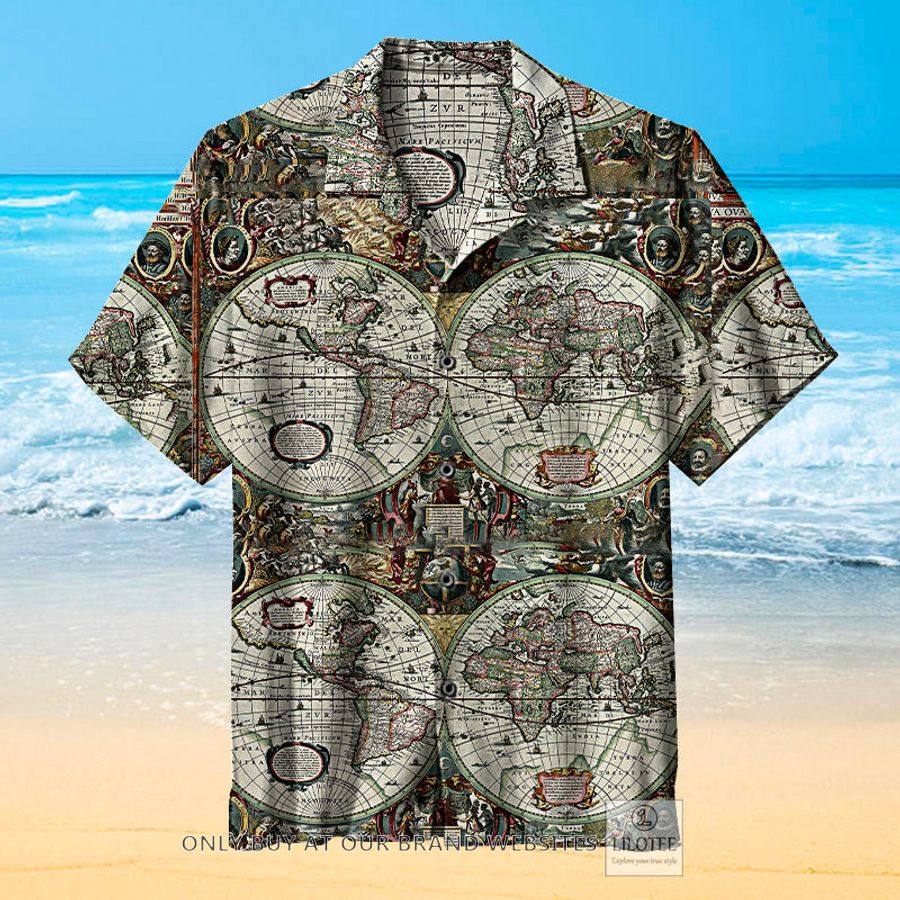 Historical Old World Map Hawaiian Shirt - LIMITED EDITION 9