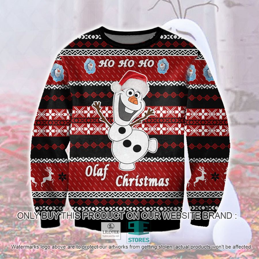 Ho Ho Ho Olaf Frozen Ugly Christmas Sweater, Sweatshirt 8