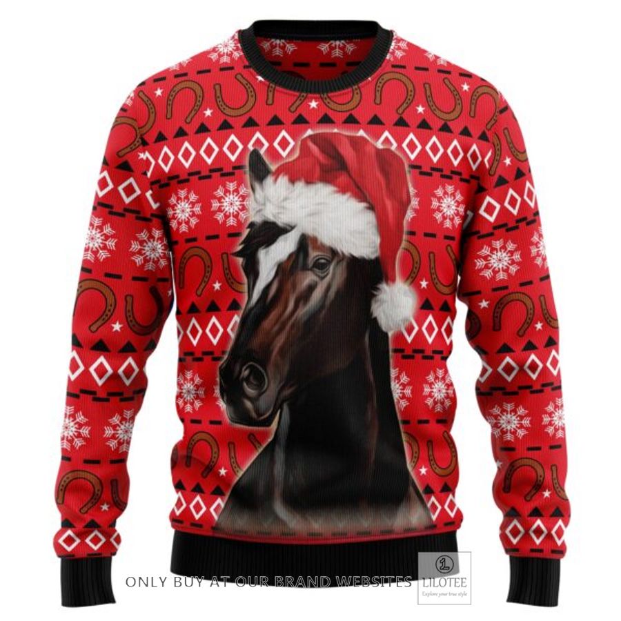 Horse Christmas Pattern Ugly Christmas Sweatshirt 6