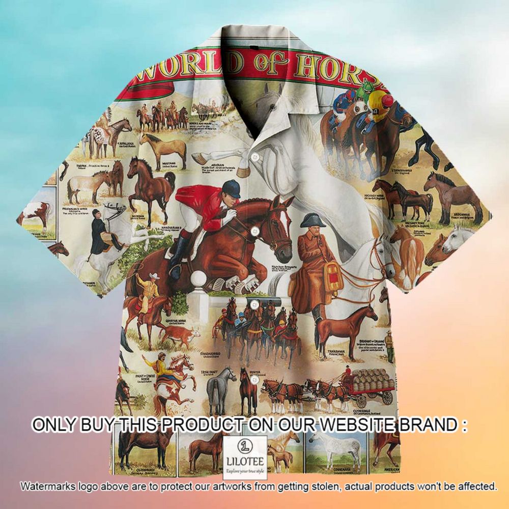 Horse Racing World of Horses Short Sleeve Hawaiian Shirt - LIMITED EDITION 13