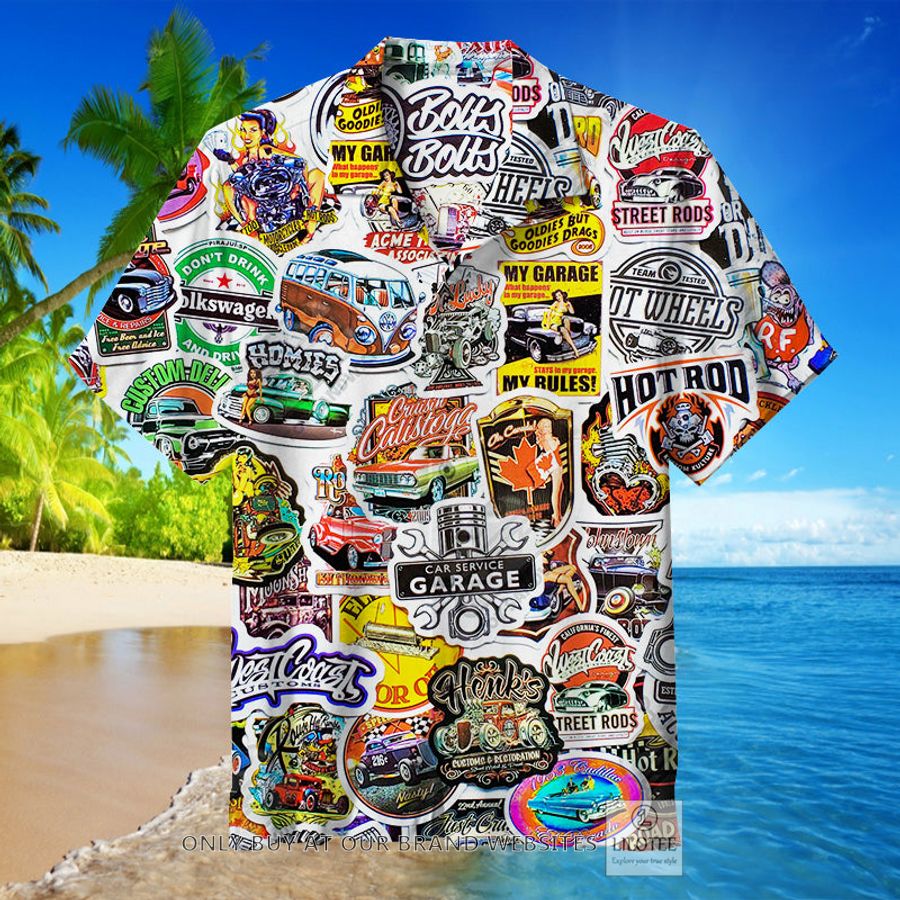 Hot Rod Collection white Hawaiian Shirt - LIMITED EDITION 8