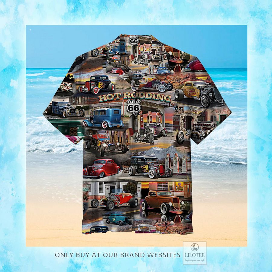 Hot Rodding Route 66 Art Hawaiian Shirt - LIMITED EDITION 3 Hot Rodding Route 66 Art Hawaiian Shirt - LIMITED EDITION - Image 3