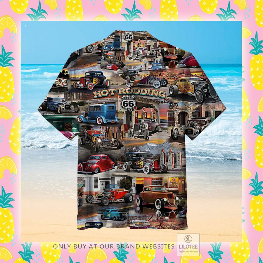 Hot Rodding Route 66 Art Hawaiian Shirt - LIMITED EDITION 4 Hot Rodding Route 66 Art Hawaiian Shirt - LIMITED EDITION - Image 4
