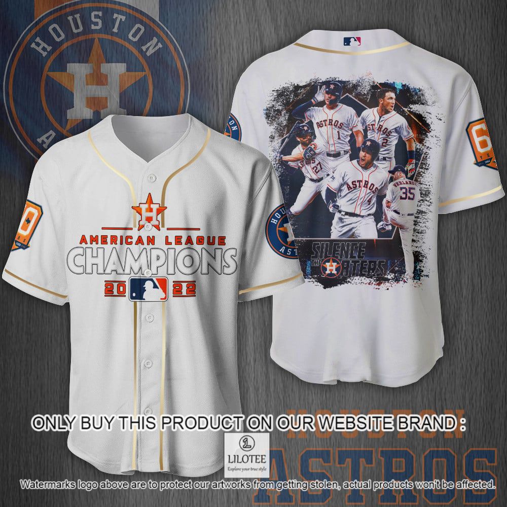 Houston Astros American League Champions 2022 White Baseball Jersey - LIMITED EDITION 9