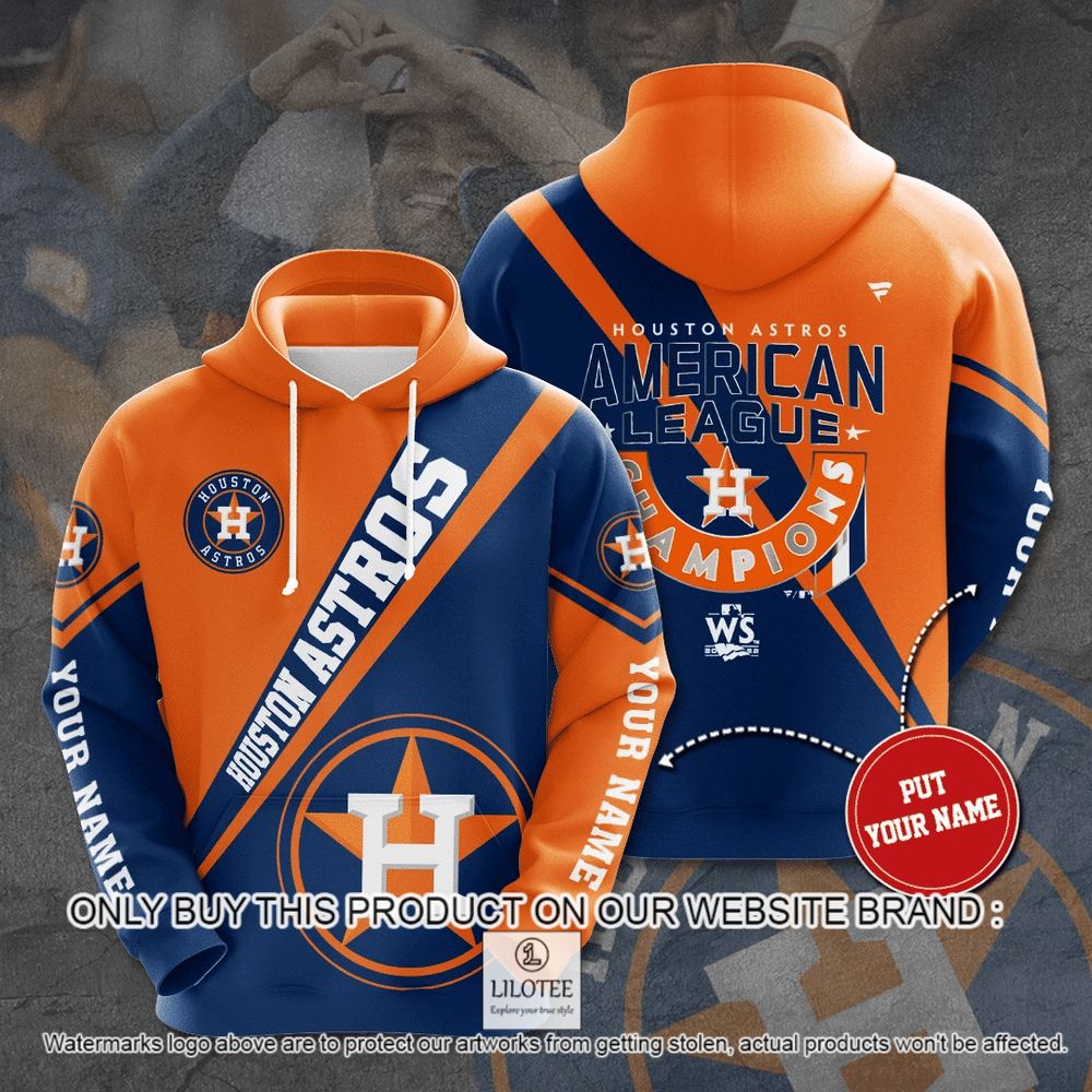 Houston Astros American League Champions Custom Name 3D Hoodie, Shirt - LIMITED EDITION 9
