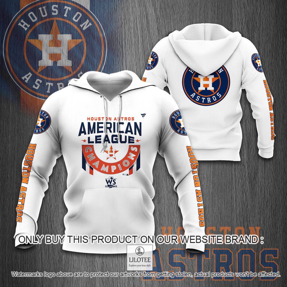 Houston Astros American League Champions White 3D Hoodie, Shirt - LIMITED EDITION 8